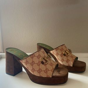 Brand New GUCCI platform mules